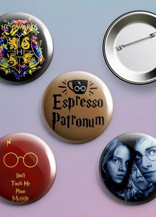 Пины значки гарри поттер harry potter 4 шт в комплекте