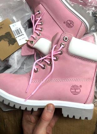 Черевики timberland pink (термо)1 фото