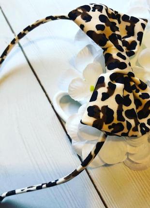 Ободок для волос с леопардовым принтом