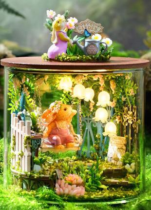 Румбокс в колбе сказочный сад fairytale garden интерьерный румбокс b-113