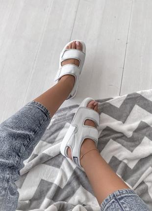 Adidas adilette sandal grey 🆕 женские босоножки/сандали адидас🆕 белый/серый6 фото