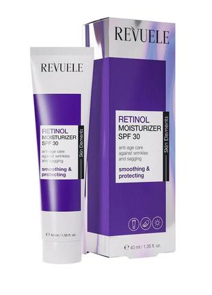 Крем для обличчя revuele retinol, зволожуючий, денний, spf30, 40 мл