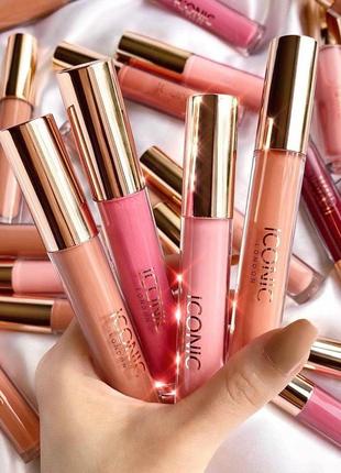 Глянсовий блиск для губ для збільшення об'єму iconic london lip plumping gloss here for it 4 мл9 фото