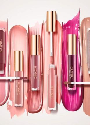 Глянсовий блиск для губ для збільшення об'єму iconic london lip plumping gloss here for it 4 мл8 фото