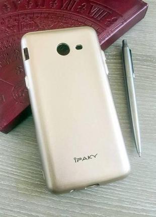 Мягкий чехол-накладка ipaky для samsung galaxy j520 золотой2 фото