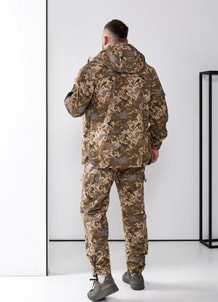 Мужская тактическая куртка из ткани softshell на флисе водостойкая размеры 44-583 фото