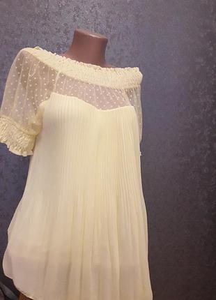 Блуза разлетайка мелкое плиссе