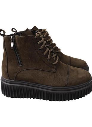 Ботинки женские vadrus зеленые нубук, 37