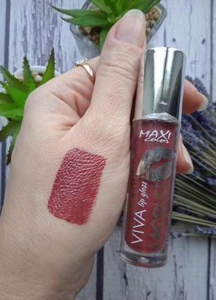 Рідка матова помада - блиск для губ maxi color viva lacquer lip gloss тон 03