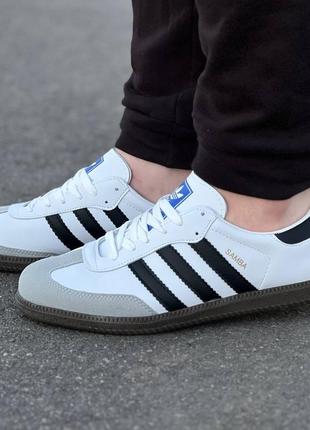 Мужские кроссовки белые с серым в стиле adidas4 фото