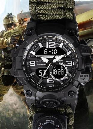 Армійській наручний годинник hemsut military |тактичний годинник для військових |часы тактические хамсат компа2 фото
