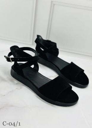 Босоножки натур замш / натур кожа / натур лак черные 36-43р все цвета