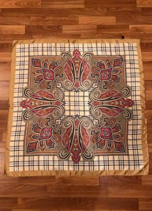 Платок в клетку,принт пейсли