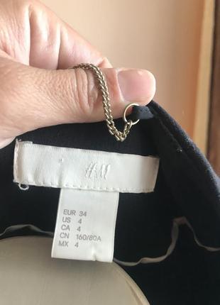 Фірмовий подовжений піджак, плащ без застібки h&m волани на рукавах xs, s5 фото