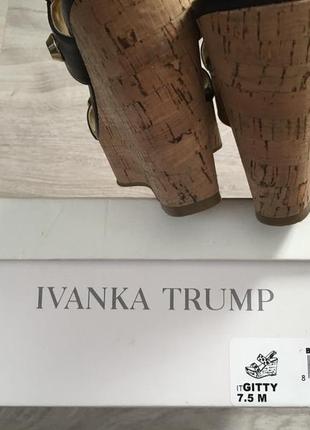 Ivanka trump gitty босоножки кожаные /шкіра натуральная на танкетке9 фото