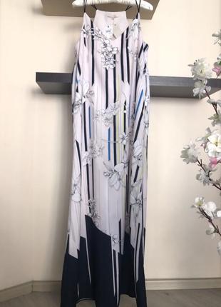 Летнее длинное платье сарафан на бретельках