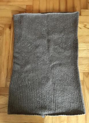Stylesnob-датский шерстяной объёмный шарф снуд!1 фото