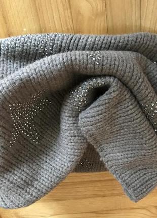 Stylesnob-датский шерстяной объёмный шарф снуд!4 фото