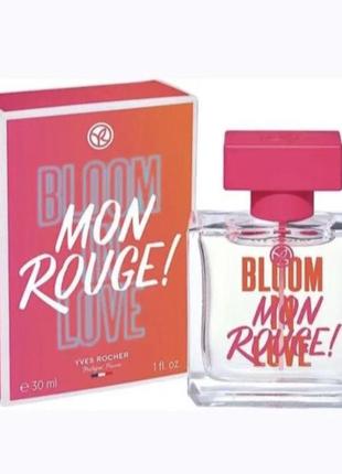 Парфумована вода mon rouge bloom in loveyves rocher /  оригинальные духи мон руж от ив роше