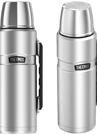 Термос 1.2 литра с ручкой для напитков thermos "stainless king" (170060) нержавеющая сталь