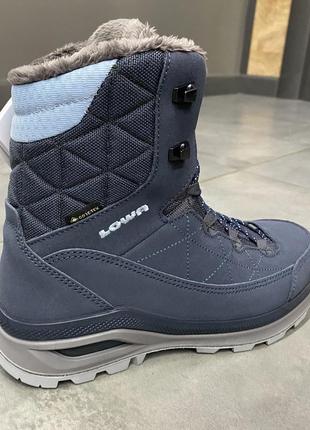 Ботинки зимние женские lowa ottawa gtx ws 37 р., sleel blue (синие), зимние женские туристические ботинки4 фото