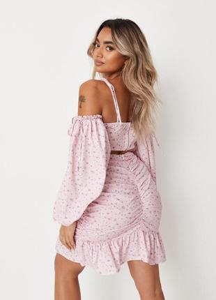 Спідниця в квітковий принт missguided, розмір xl2 фото