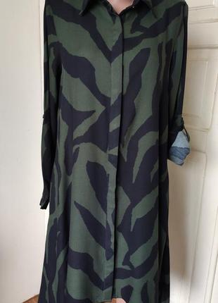 Стильное платье длинное халат рубашка туника apricot.2 фото