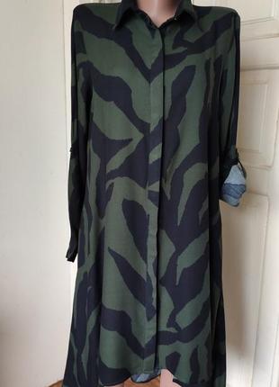 Стильное платье длинное халат рубашка туника apricot.3 фото