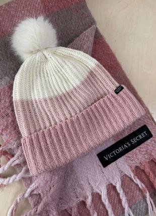 Шапка + шарф victorias secret