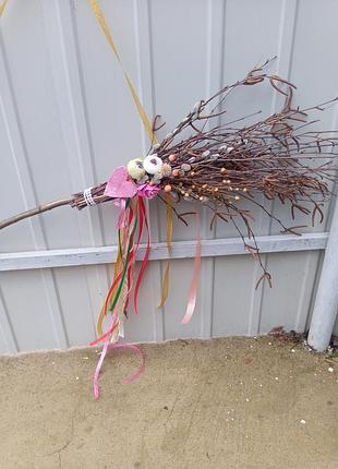 Интерерные украшения из сухоцветов, декоративных элементов