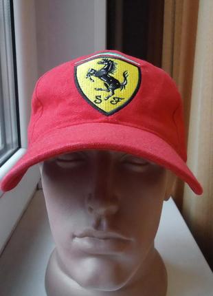 Кепка бейсболка  ferrari automobile big logo vintage cap (90х) оригинал2 фото