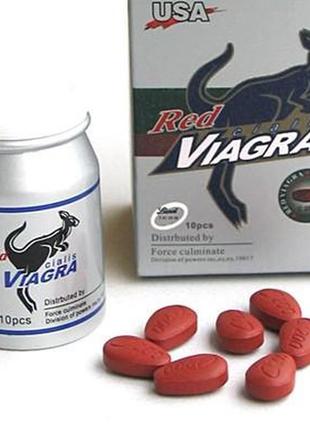Таблетки для стойкой потенции red vi-gra . оригинал! таблетки для мужчин made in the usa 10 красных таблеток