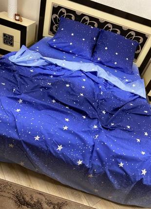 Комплект постельного белья бязь голд " звездное небо" 🌠1 фото