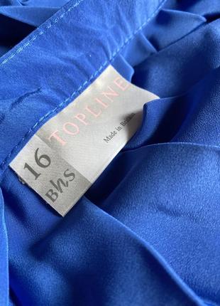 Юбка синяя плиссировка юбка плиссе електрик миди юбка- m l3 фото