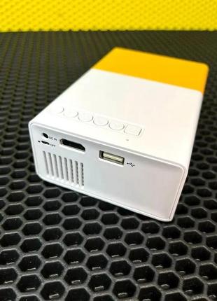 Мультимедийный портативный проектор ukc yg-300 с динамиком white/yellow3 фото