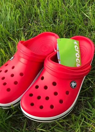 Crocs сабо crocband. жіночі крокси. червоні крокси.