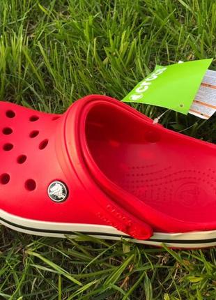 Crocs сабо crocband. женские кроксы. красные кроксы.3 фото