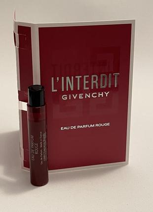 L'interdit eau de parfum rouge de givenchy 1.0 ml