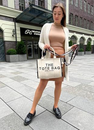 Сумка шоппер в стилі tote bag marc jacobs беж6 фото