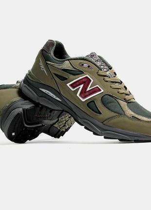 Кроссовки new balance 990v3 miusa teddy santis green purple6 фото