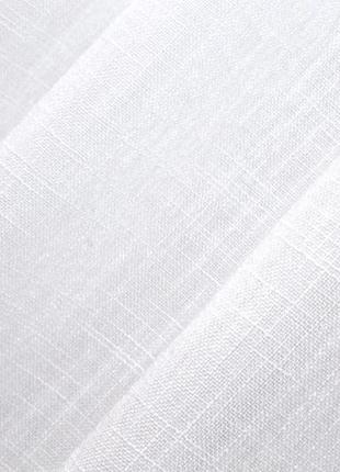 Фіранка на кухню льон (250х170см) з підв'язками. колір білий