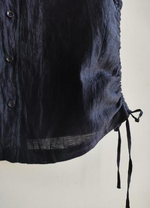 Блуза летняя лен натуральная на пуговицах2 фото