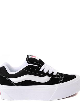 Кеды на платформе vans knu stacked black/true white vn000cp66bt15 фото