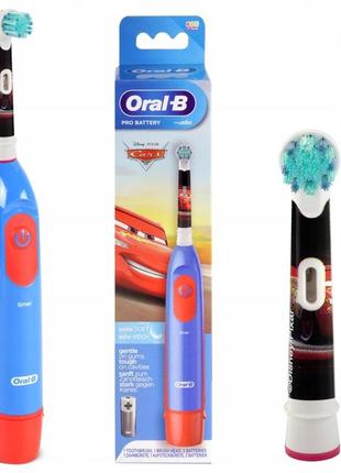 Oral-b cars электрическая детская зубная щетка с насадками5 фото