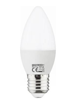 Лед лампочка свеча 10w e27 с37 6400k холодный свет, ultra-10 horoz electric