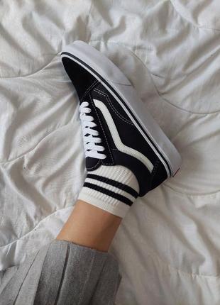 Vans old skool black/white10 фото