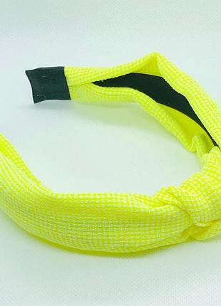 Обруч/ободок чалма  для волосся желтый