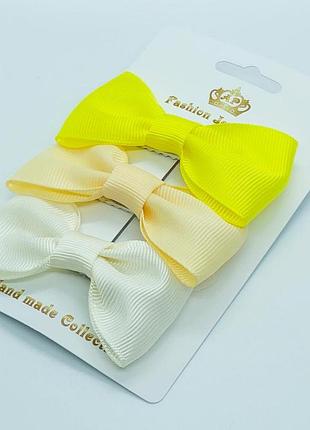 Бантики для девочки набор бантиков в школу школьные бантики заколки для волос