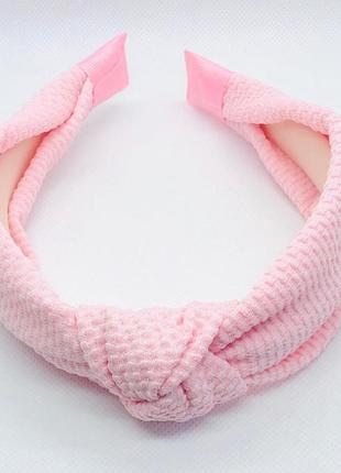 Обруч для волосся світло рожевий