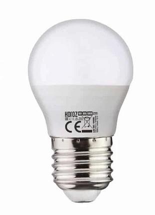 Лед лампочка 6w e27 g45 6400k холодный свет, elite-6 horoz electric